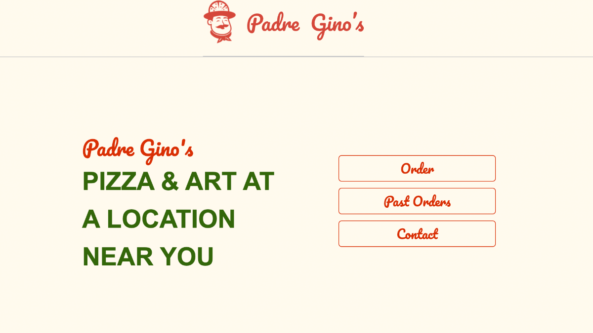 Pizza ordering system screenshot placeholder.